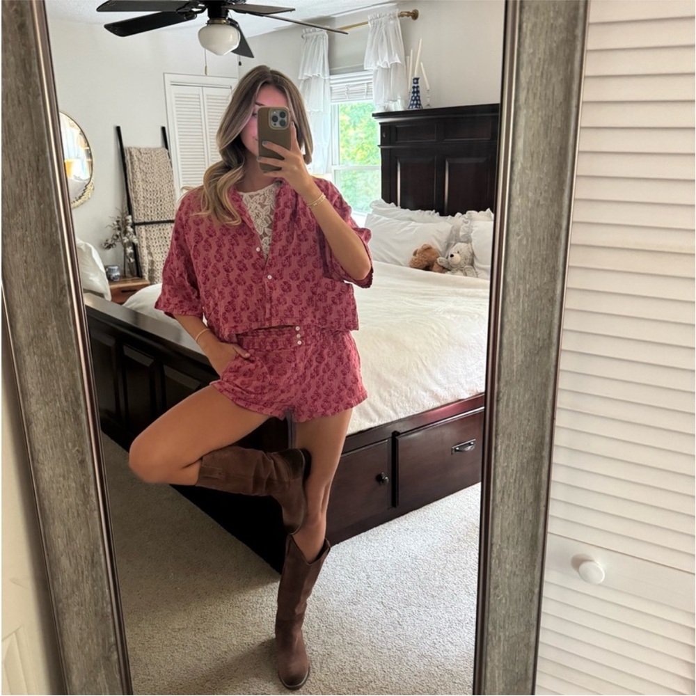 Zara Pink Button Down Shirt - Picture 7 of 13